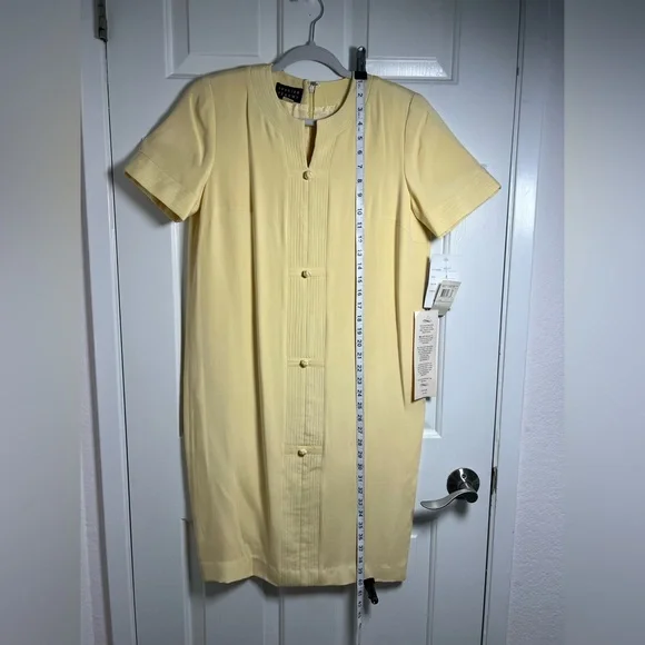 Spenser Jeremy Women's Cream Button-Front Midi Dress 100% Pure Silk - Picture 4 of 8